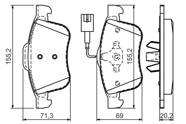 Гальмівні колодки Bosch 0986494465 ціна, від 39.39 USD