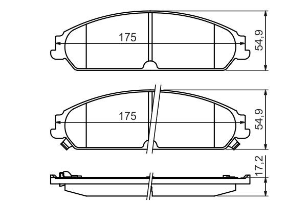 0986494483 Bosch Передні гальмівні колодки