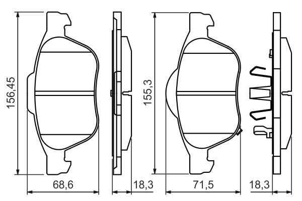 Гальмівні колодки Bosch 0986494485 ціна, від 24.49 USD