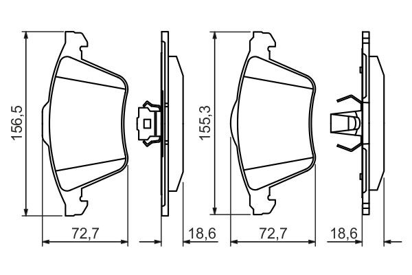 0986494492 Bosch Передні гальмівні колодки