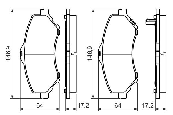Гальмівні колодки Bosch 0986494493 ціна, від 42.85 USD