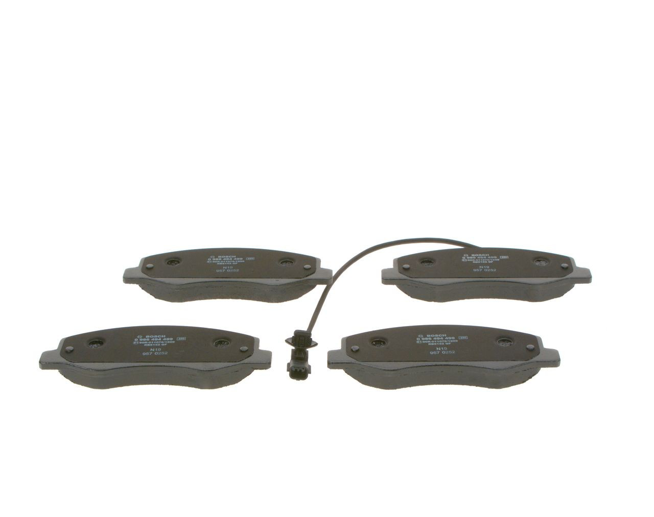 0986494499 Bosch Колодки гальмівні задні, дискові