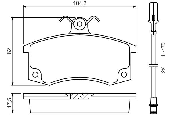 Передні тормозні колодки 0986494533 Bosch