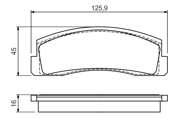 0986494543 Bosch Передні гальмівні колодки