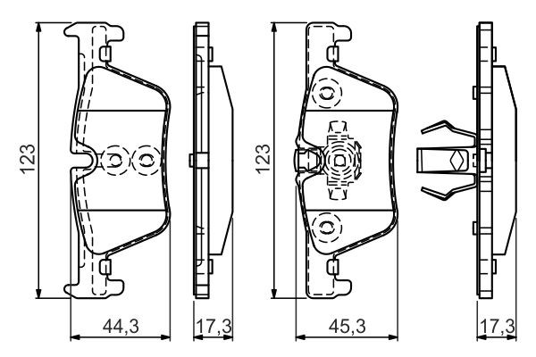 Купити 0986494554 Bosch Задні колодки