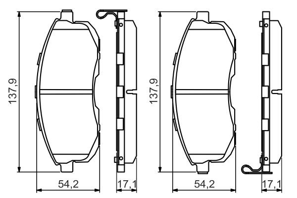 Передні тормозні колодки 0986494572 Bosch