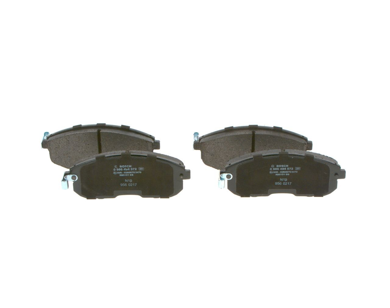 0986494572 Bosch Передні гальмівні колодки