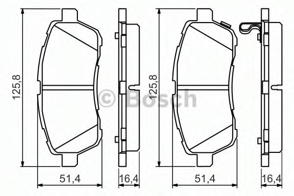 0986494574 Bosch Передні гальмівні колодки