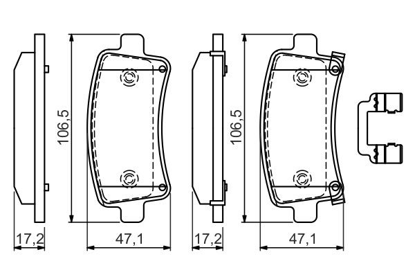 Купити 0986494586 Bosch Задні колодки