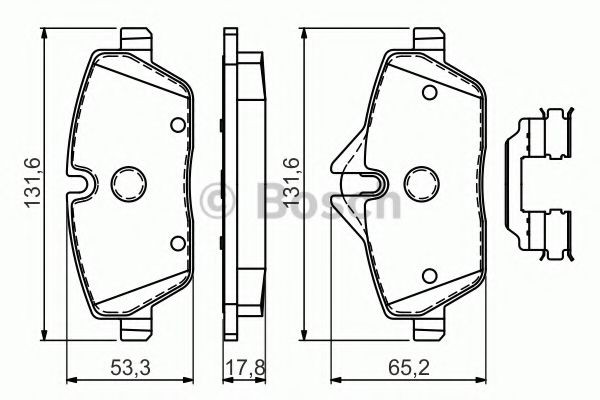0986494588 Bosch Передні гальмівні колодки