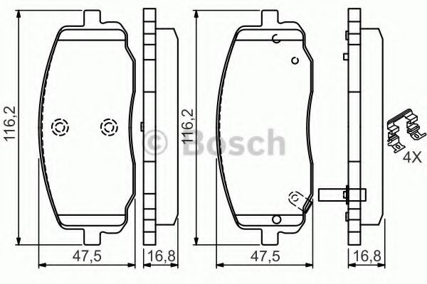 Тормозні колодки Bosch 0986494594