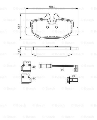 Задні дискові колодки Bosch 0986494603