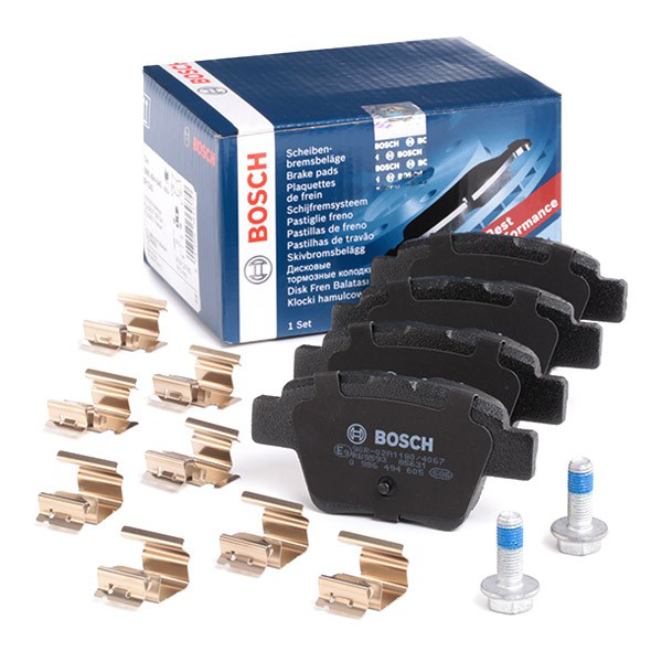 0986494605 Bosch Колодки гальмівні задні, дискові