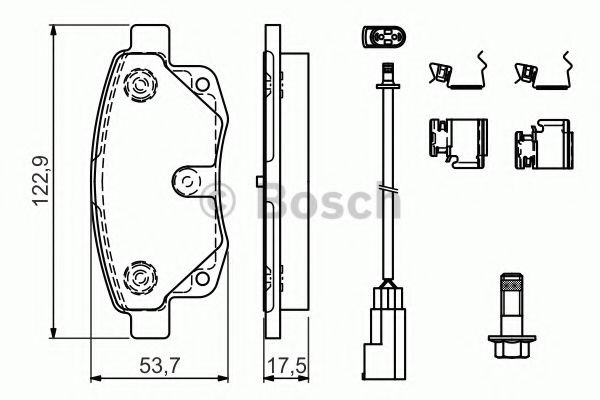 Задні гальмівні колодки 0986494614 Bosch