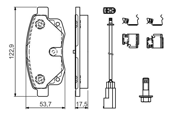 Задні гальмівні колодки 0986494614 Bosch