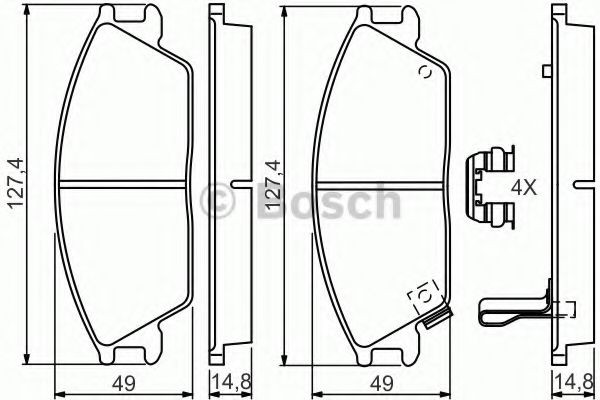 Гальмівні колодки Bosch 0986494620 ціна, від 14.60 USD