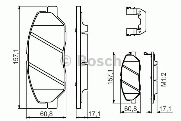 Купити 0986494631 Bosch Колодки гальмівні передні, дискові