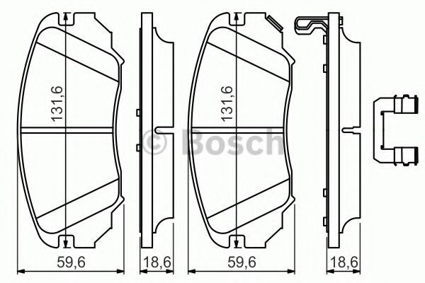 Купити 0986494632 Bosch Колодки гальмівні передні, дискові