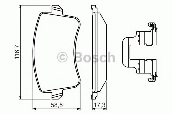 Задні гальмівні колодки Bosch 0986494637 ціна, від 35.04 USD