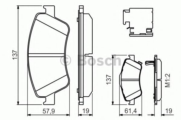 Передні тормозні колодки 0986494638 Bosch