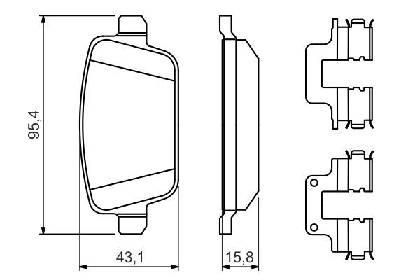 Купити 0986494639 Bosch Задні колодки