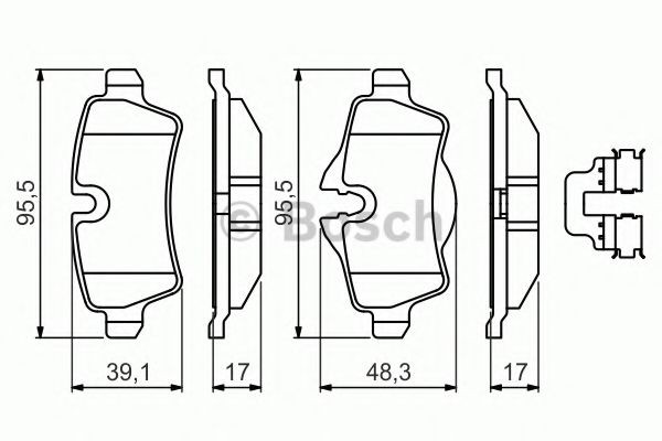 Купити 0986494645 Bosch Задні колодки