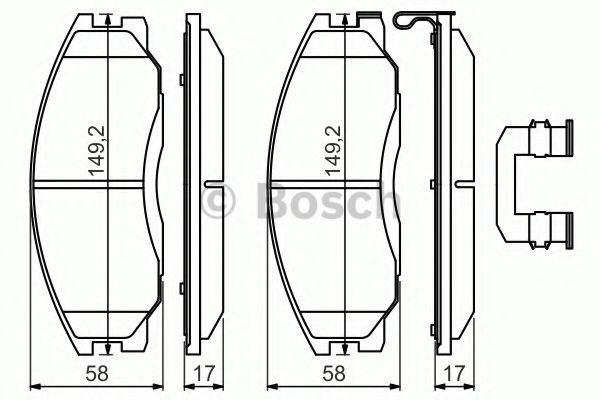 0986494650 Bosch Передні гальмівні колодки