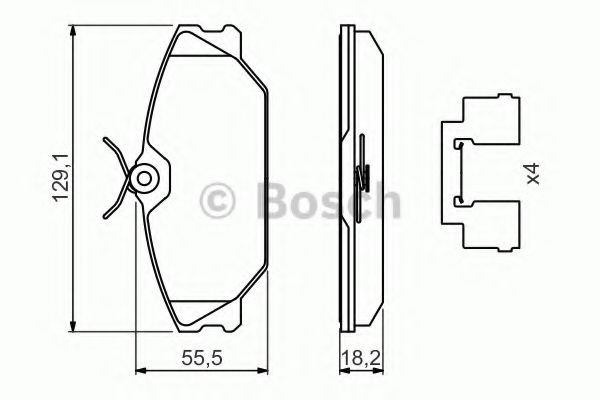 0986494656 Bosch Передні гальмівні колодки