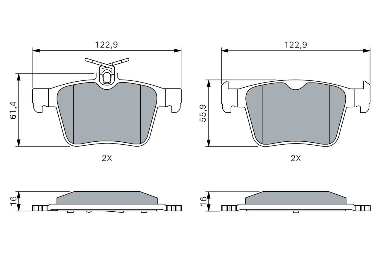 Купити 0986494658 Bosch Задні колодки