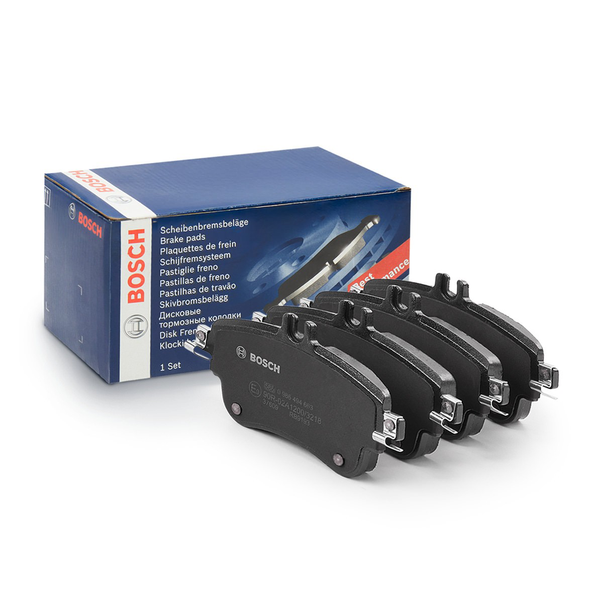 Купити 0986494663 Bosch Колодки гальмівні передні, дискові