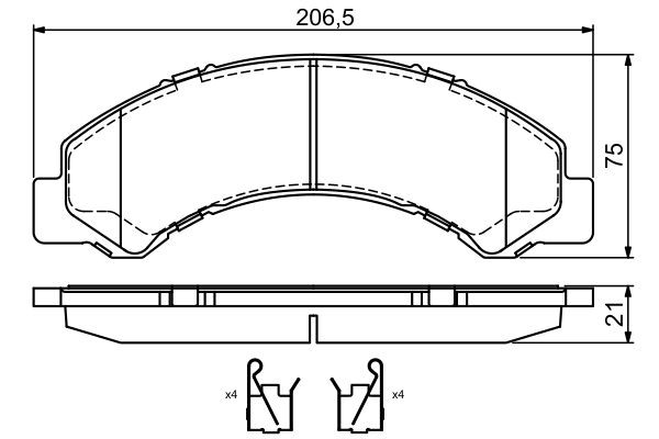 Купити 0986494677 Bosch Задні колодки