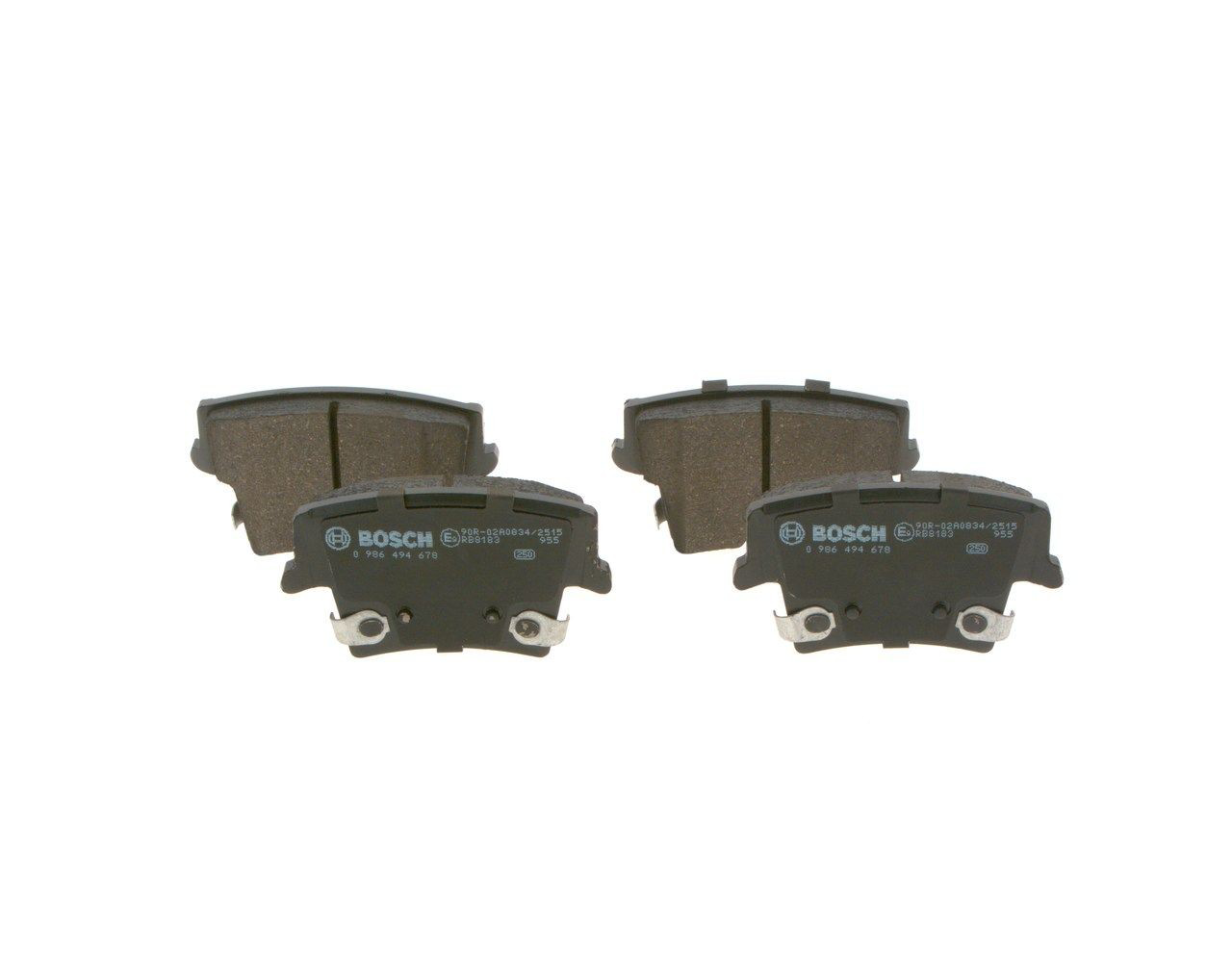 0986494678 Bosch Колодки гальмівні задні, дискові