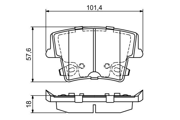 0986494678 Bosch Колодки гальмівні задні, дискові