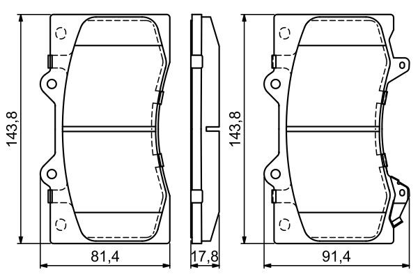 Купити 0986494693 Bosch Колодки гальмівні передні, дискові