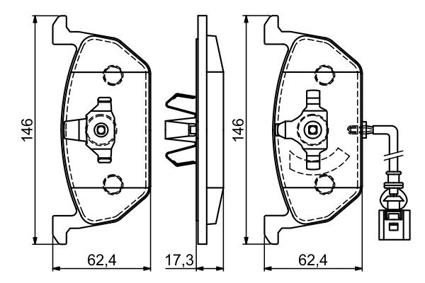 Передні тормозні колодки 0986494721 Bosch