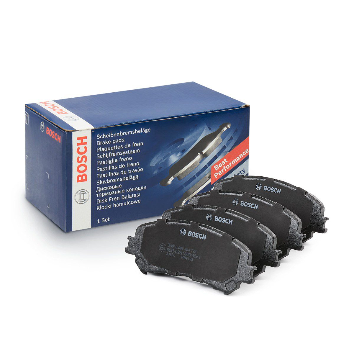 0986494722 Bosch Передні гальмівні колодки