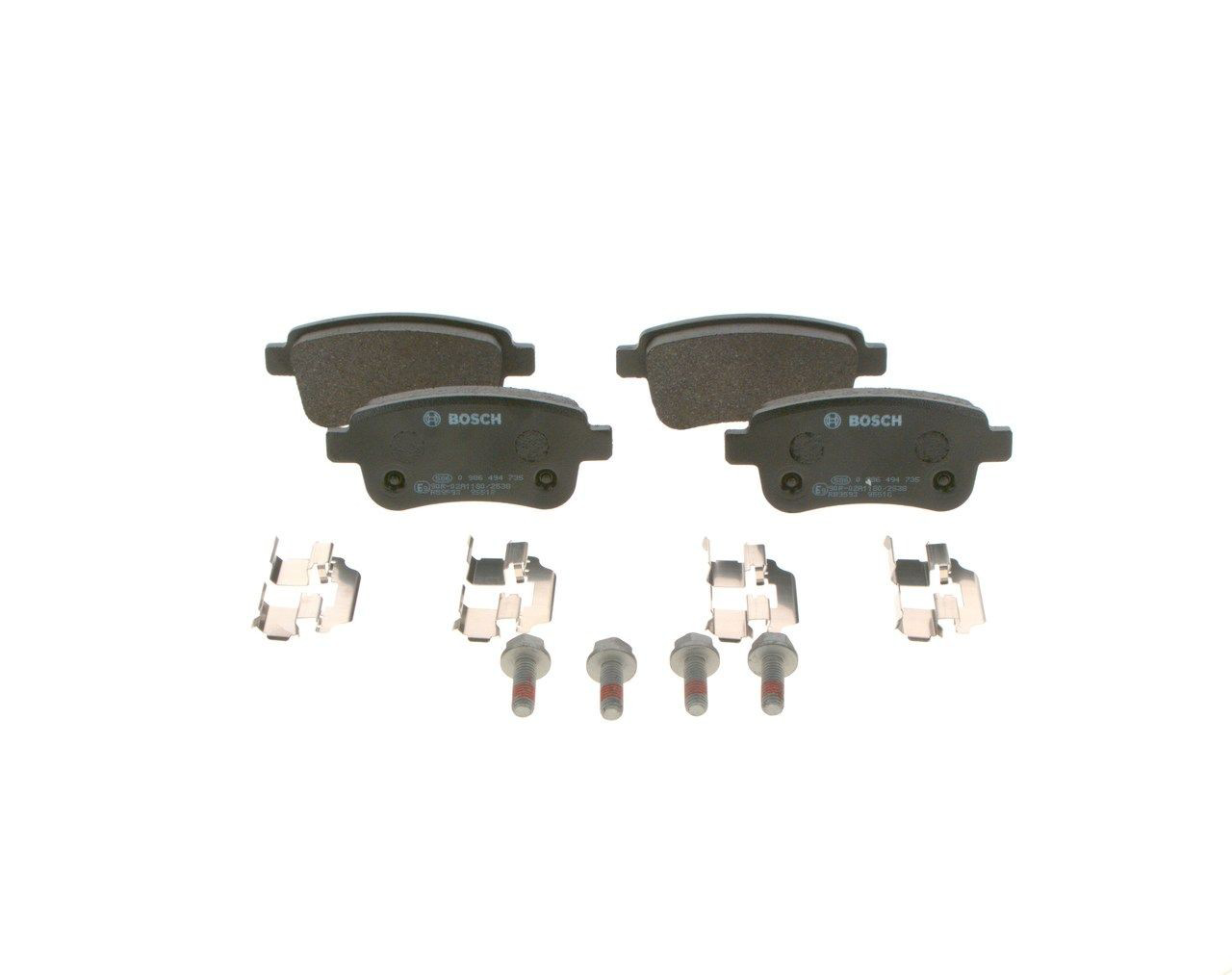 Задні гальмівні колодки 0986494735 Bosch