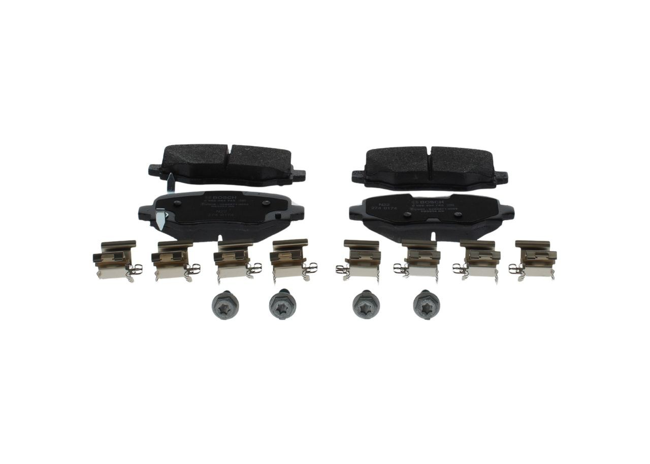 0986494745 Bosch Колодки гальмівні задні, дискові