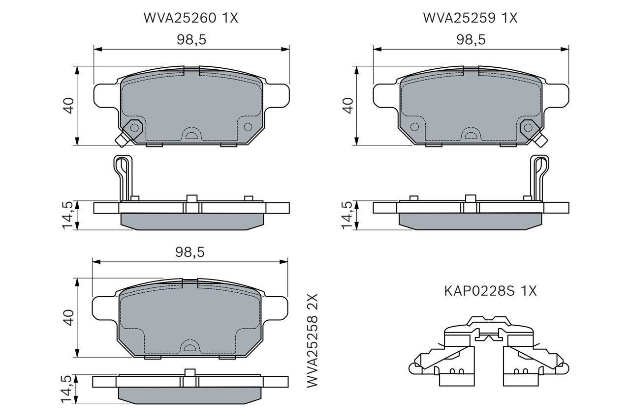 Купити 0986494748 Bosch Задні колодки