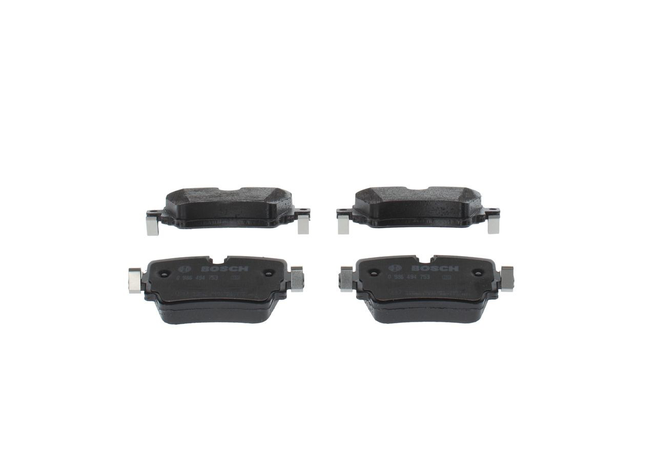 0986494753 Bosch Колодки гальмівні задні, дискові