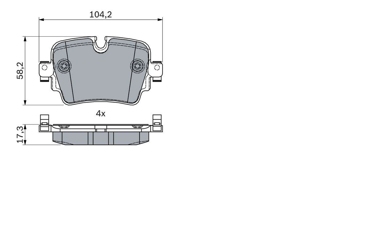 Задні гальмівні колодки Bosch 0986494753 ціна, від 38.21 USD