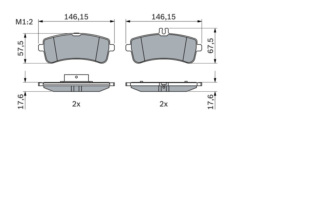 Задні гальмівні колодки Bosch 0986494763 ціна, від 59.46 USD
