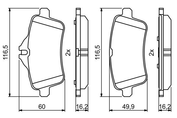 Купити 0986494771 Bosch Задні колодки