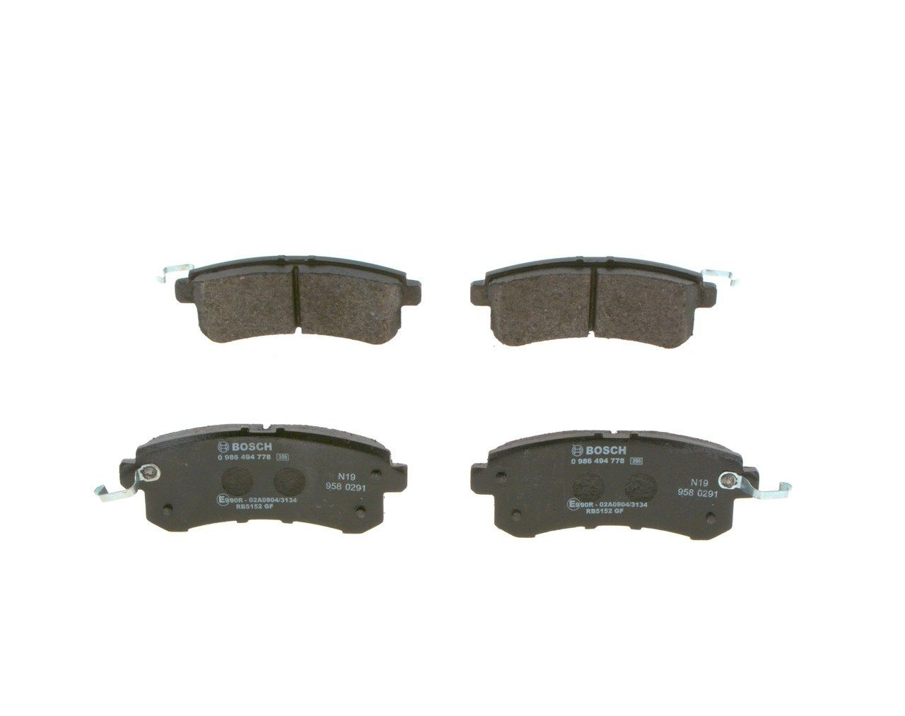 Задні гальмівні колодки Bosch 0986494778 ціна, від 28.76 USD
