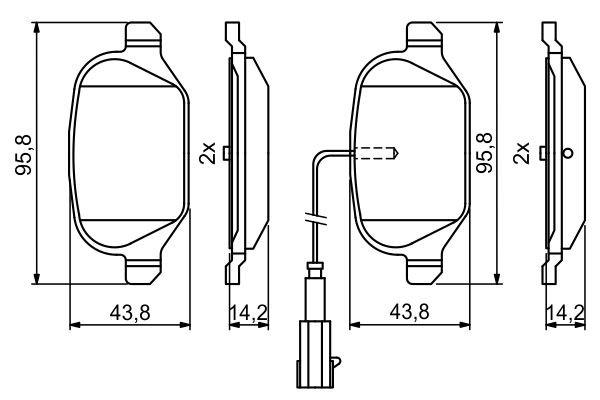 Купити 0986494779 Bosch Колодки гальмівні передні, дискові