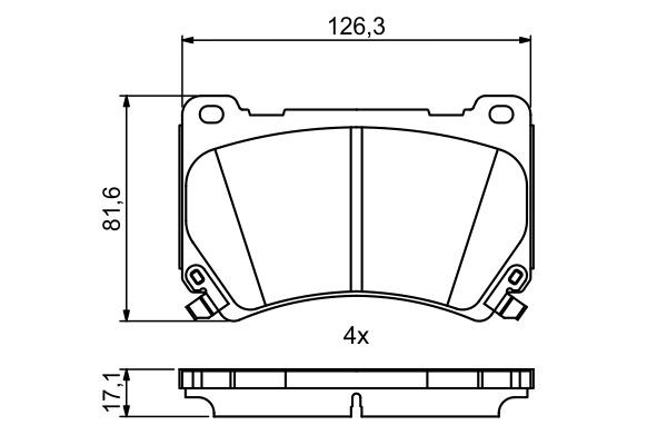 0986494781 Bosch Передні гальмівні колодки