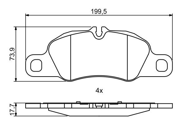 Гальмівні колодки Bosch 0986494784 ціна, від 59.73 USD