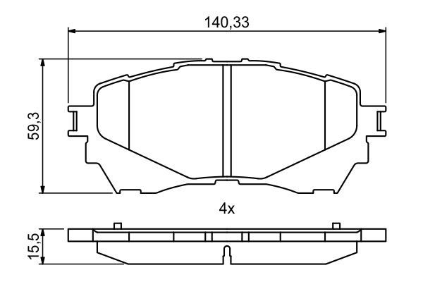 Передні тормозні колодки 0986494793 Bosch