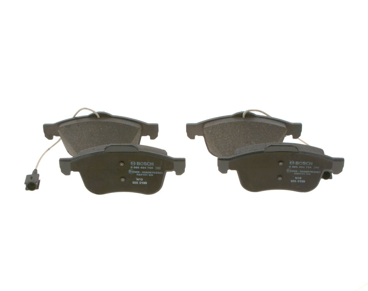 Купити 0986494795 Bosch Колодки гальмівні передні, дискові