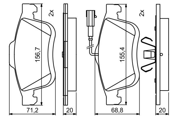 Гальмівні колодки Bosch 0986494795 ціна, від 32.71 USD